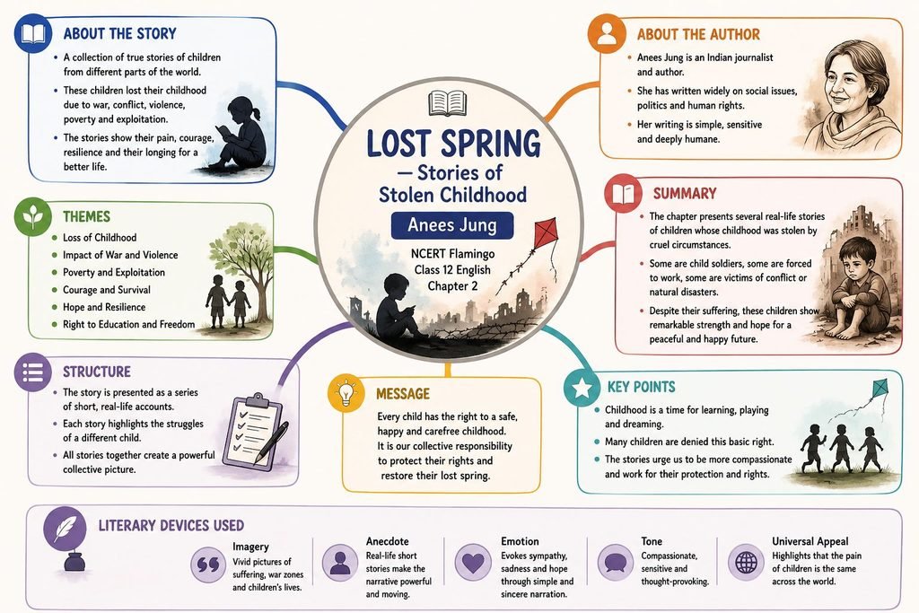Lost Spring By Anees Jung mind map