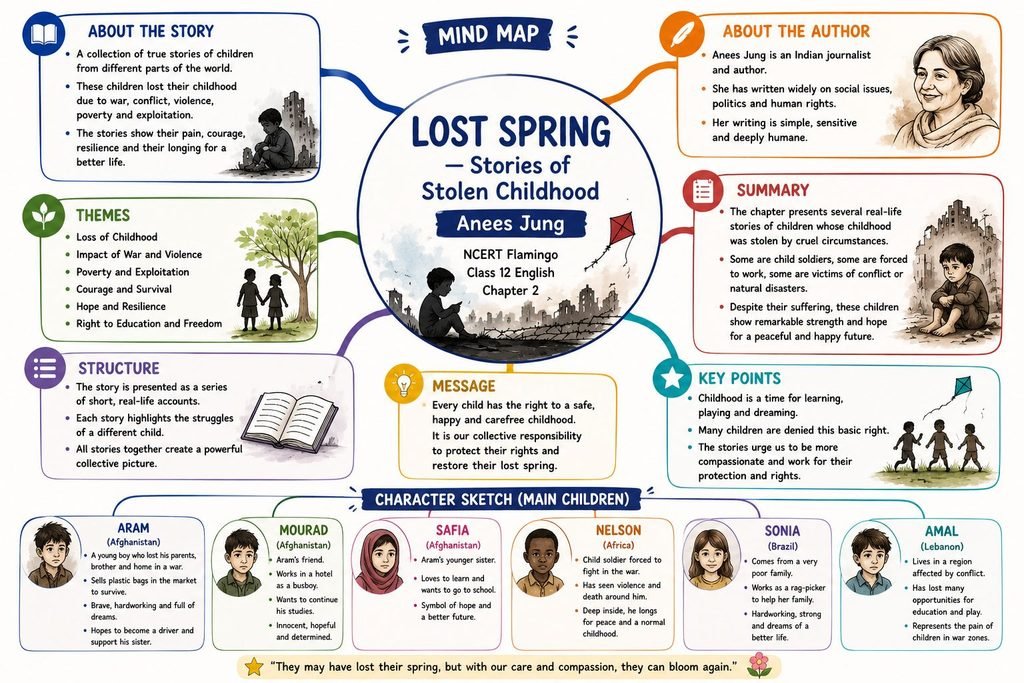 Lost Spring By Anees Jung character mind map